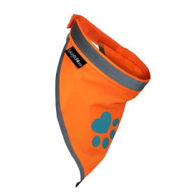 Orange Dog Bandana XL Size Hi Visibility Reflective Blaze Orange Bandana for Large Pets Safety Accessories for Walking Camping and Off Leash Expl