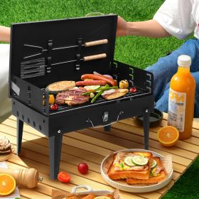 Black Portable Square Carbon Oven (Color: Black)